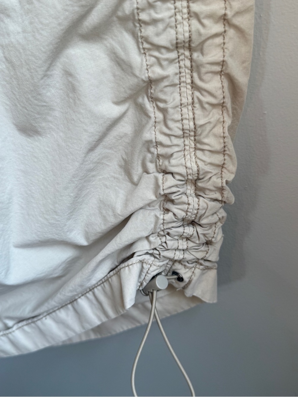 Garage 100% Cotton Light Tan Parachute Cargo Maxi Skirt Y2K Utility - Picture 8 of 14